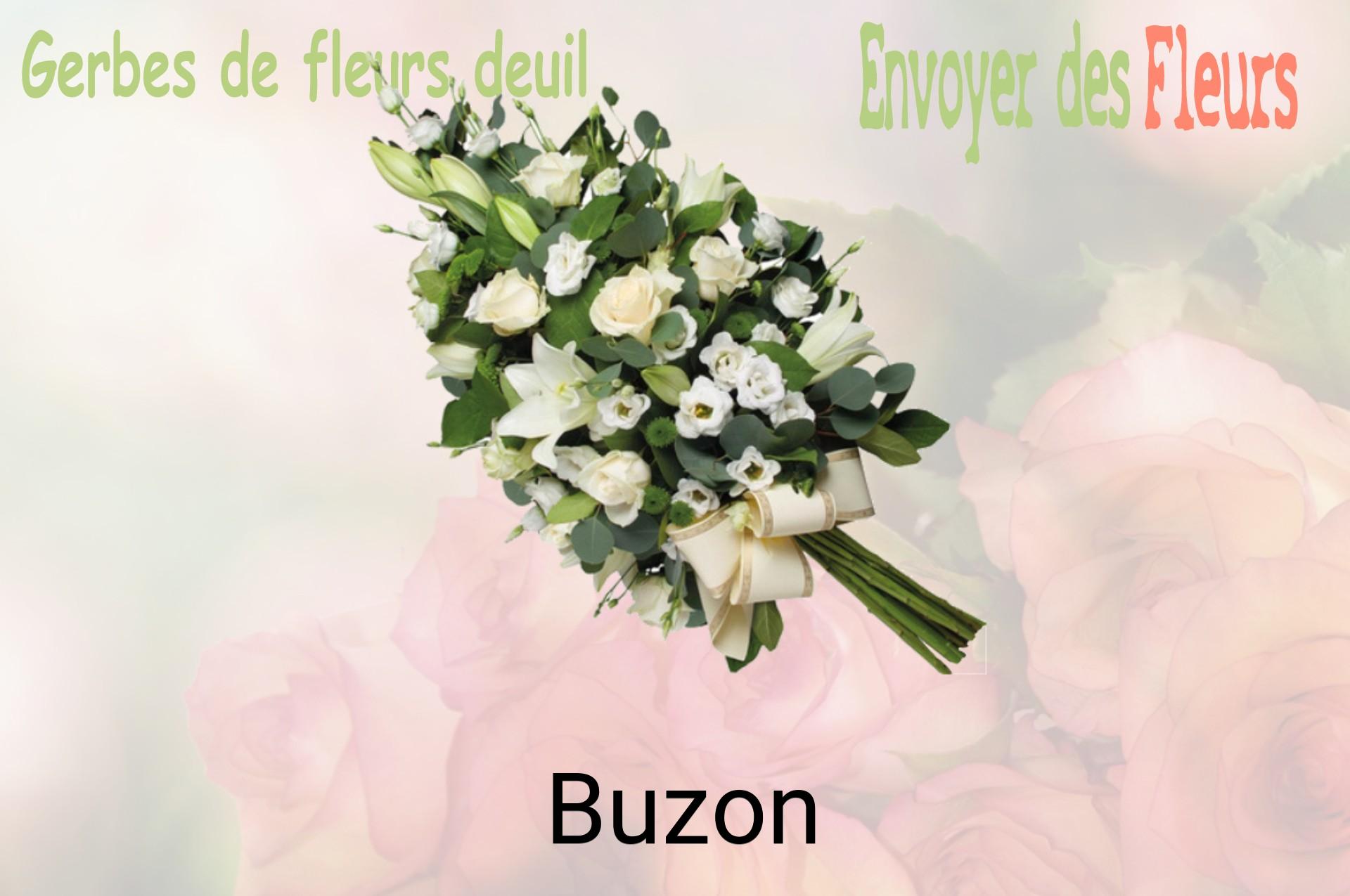 Gerbe de fleurs de deuil livrée à Buzon